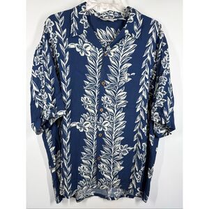 Point Zero island Paradise 100% rayon short sleeve Men’s button front style shir